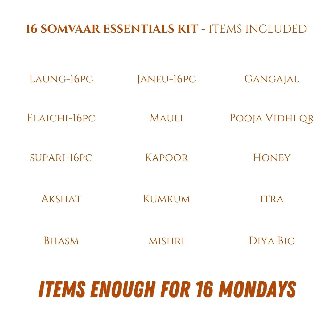 Solah Somvar Pooja Samagri Kit – Complete 16 Monday Vrat Pack - Image 3