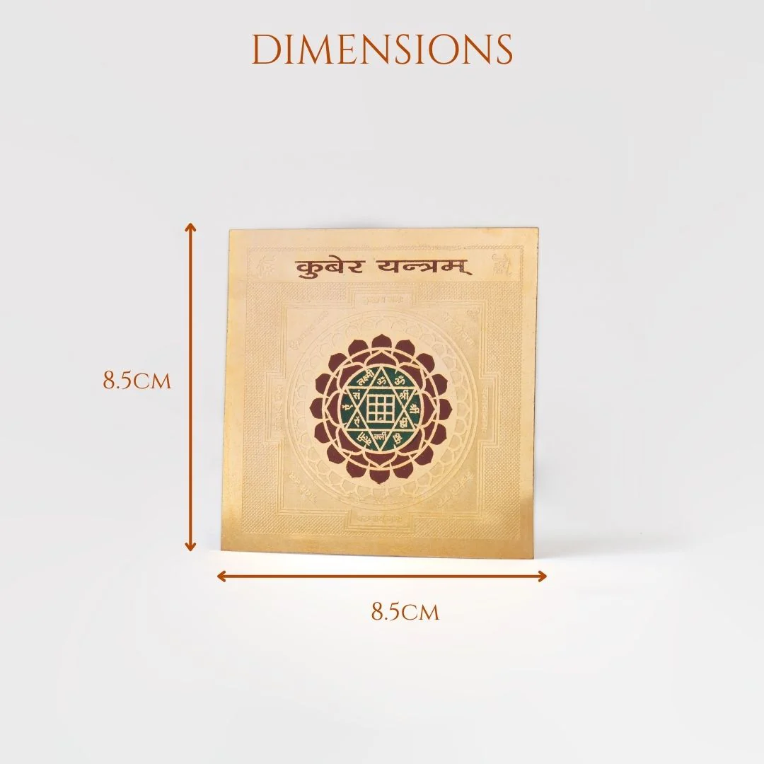 Shri Kuber Yantra – Attract Money, Protect Wealth & Financial Growth (8.5x8.5 Cm) - Image 4